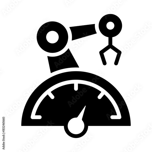 Overall Equipment Effectiveness Icon - Solid Black