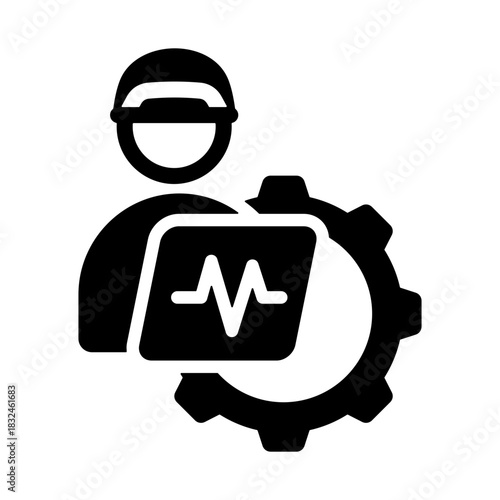 Engineer Icon - Solid Black