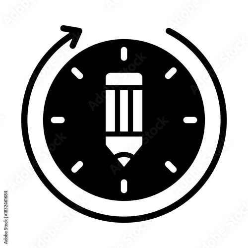 Process Design Icon - Solid Black