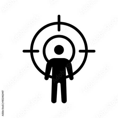 Person Target Goal Setting Achievement Flat Icon
