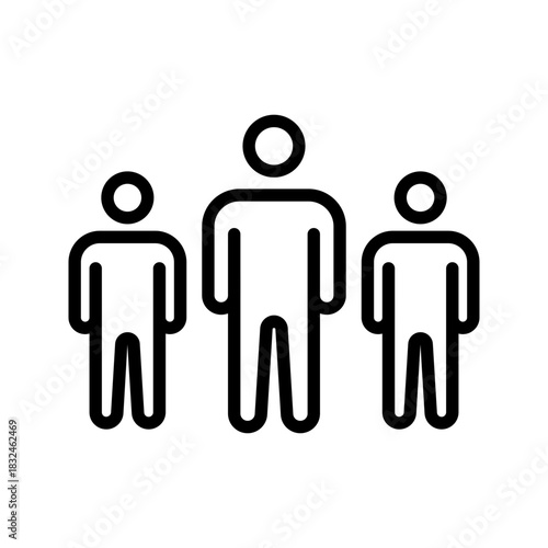 Outline Group Leader Team Leadership Management Icon
