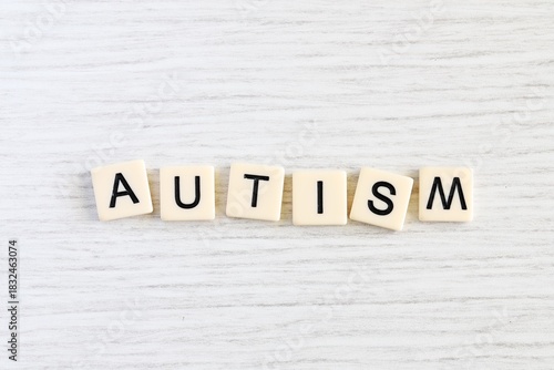 Close up shot of some plastic letter blocks spelling 