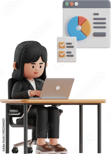 businessman working on laptop