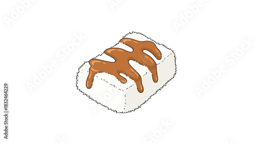 Delicious Dessert Treat with Sweet Glaze Drizzle sweet dessert indonesian food lupis traditional