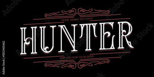 Wild West Vintage Text Effect with Engraved Ornate Frame