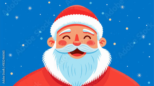 Santa Claus Portrait - Traditional Christmas Character with Red Suit and Beard