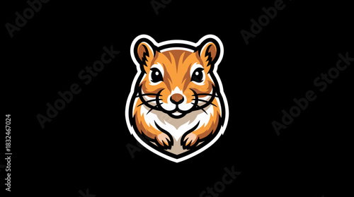 Adorable cartoon squirrel head illustration perfect for gaming mascots or nature-themed brand logos