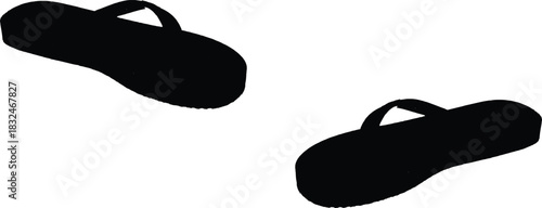 footwear,The image features two black flip-flops set against a clean white background, creating a striking visual contrast that draws the viewer's attention.