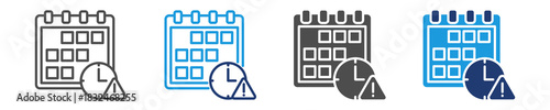 deadline icon set multiple style