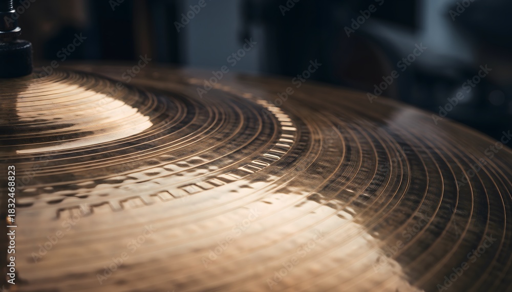 Obraz premium Close-Up of a Cymbal's Surface