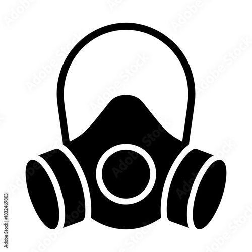 respirator mask glyph icon