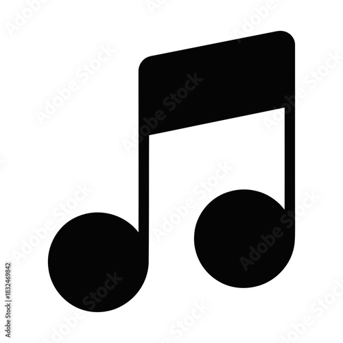 music note glyph icon representing melody, sound, and musical expression