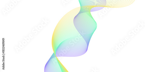 Colorful plastic bottle design with smooth flowing blue water and rainbow light illustration
