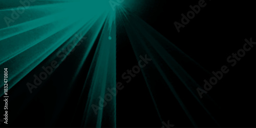 Abstract black and green are light with black the gradient is the surface with templates metal texture. Realistic spotlights for lighting. Colorful laser light beams taken in the dark room.