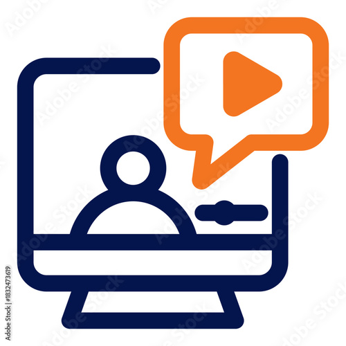 Video Lectures Duotone Icon