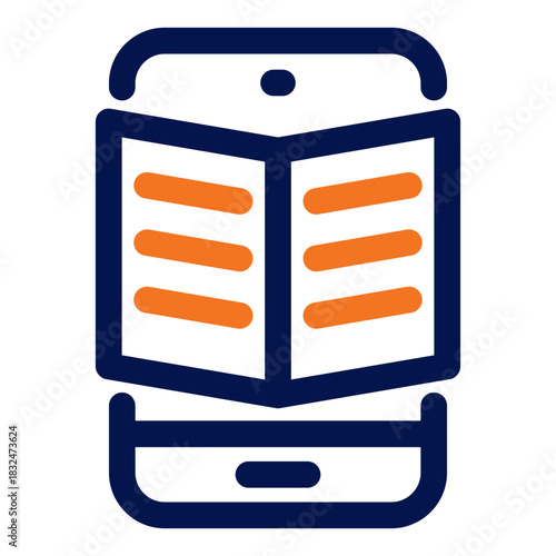 Mobile Learning Duotone Icon