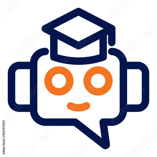 Educational Chatbot Duotone Icon