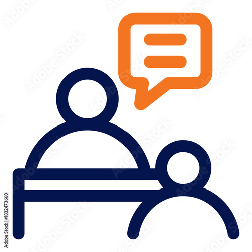 Parent Teacher Communication Duotone Icon