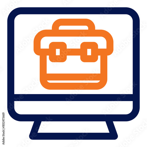 Virtual Internship Programs Duotone Icon