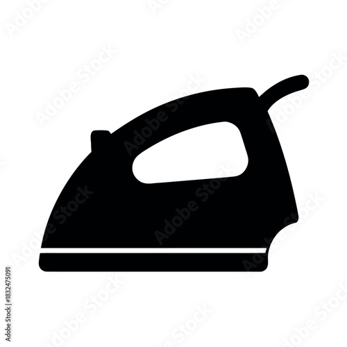 Clothes Iron Silhouette Vector Illustration