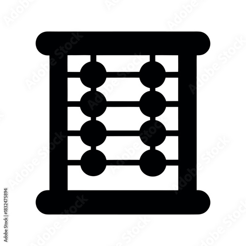 Abacus Silhouette Vector Illustration