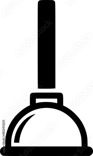 Effective Plunger Design Simple Icon for Plumbing Solutions
