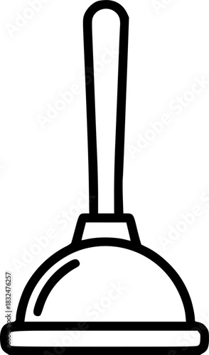 Effective Plunger Design Simple Icon for Plumbing Solutions
