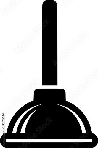 Effective Plunger Design Simple Icon for Plumbing Solutions
