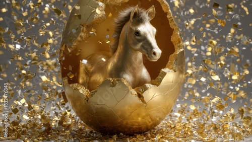 Baby Horse 3D Character Popping Out of Frame