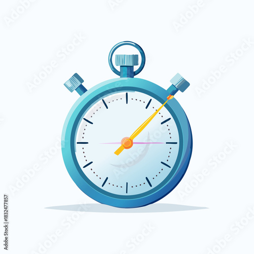 Blue Stopwatch Illustration - Time Management and Precision.