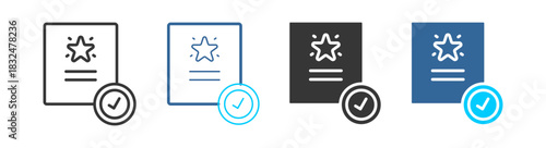 identity icon set multiple style collection	