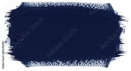 Dark Navy Blue Paint Stroke on White Background dark blue
