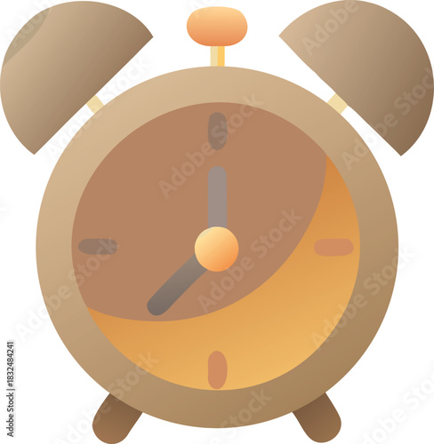 Retro alarm clock icon vector illustration design concept symbol of time and hour