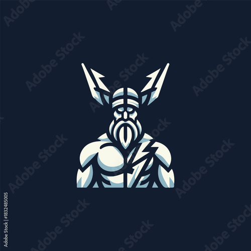 Mythical God of Thunder Logo