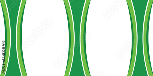 Abstract White and Green wave wide background banner,eps.10