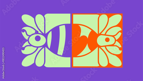 Golden Honeybee Pollinating Flower in Natural Garden Environment