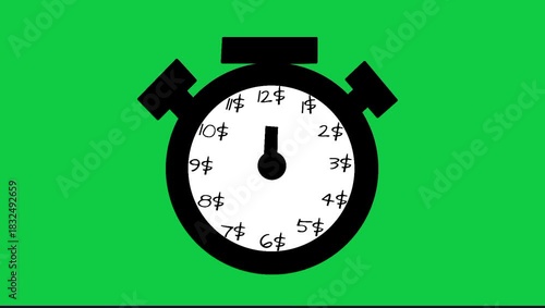 Clock time dollar for action 