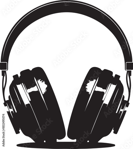 vector illustration of headphones