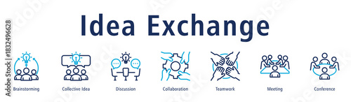 Idea Exchange Web Banner Duotone Outline