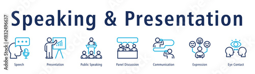 Speaking & Presentation Web Banner Duotone Outline