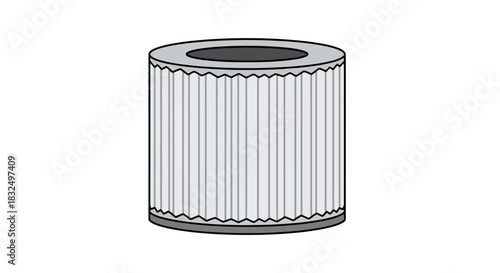 Cylindrical filter element with pleated media for air or liquid filtration