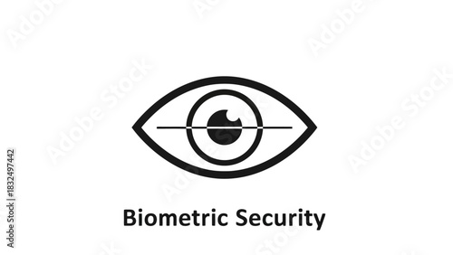 Biometric Security Icon - Eye Scan for Identification