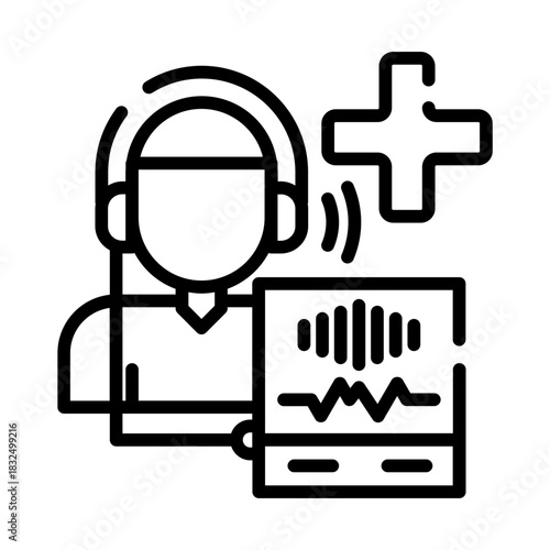 Ear test device icon