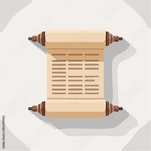 Ancient scroll with old manuscript text.