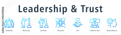 Leadership & Trust Web Banner Outline Gradient