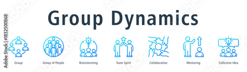 Group Dynamics Web Banner Outline Gradient
