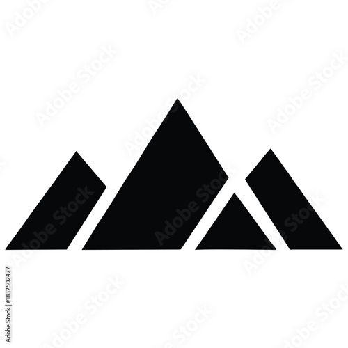 Modern mountain range logo design for adventure, exploration, and outdoor brands