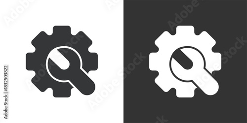 Maintenance icon. Solid glyph series icon