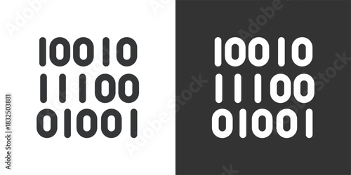 Binary Code icon. Solid glyph series icon