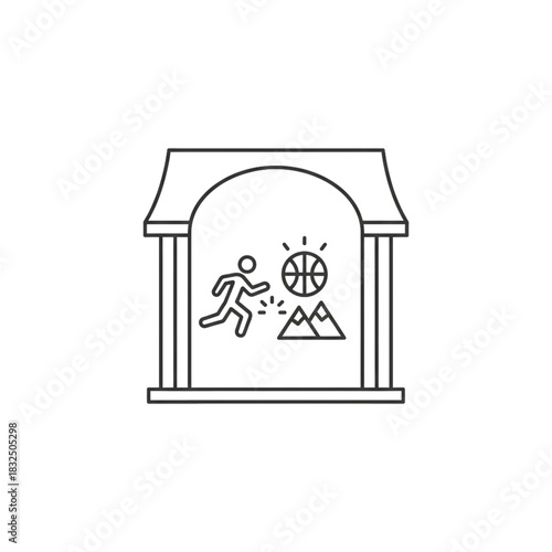 Animated escape towards a goal